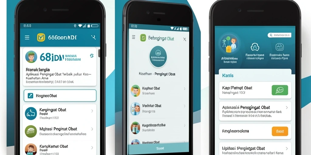 Screenshot utama 68IDN menampilkan antarmuka Pengingat Obat yang ramah pengguna.