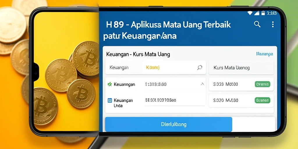 Tampilan antarmuka H89 yang menampilkan nilai tukar terkini dan kalkulator.