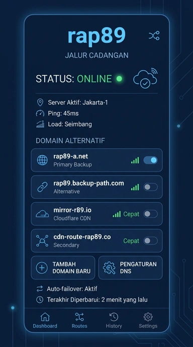 Tampilan link alternatif rap89